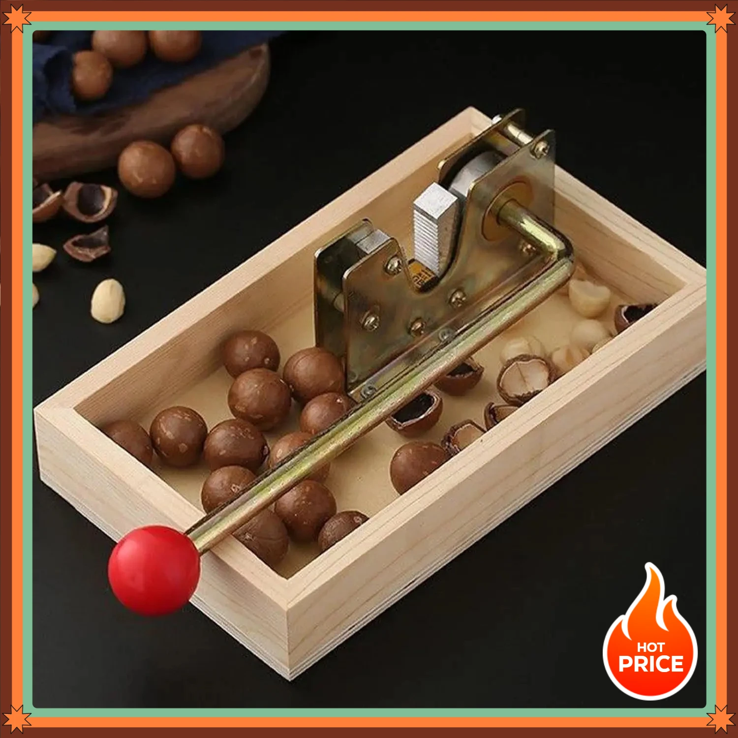 Pinza Manual Resistente para Abrir Nueces, Herramienta para Descascarar Nueces, Macadamias, Pecanas y Avellanas