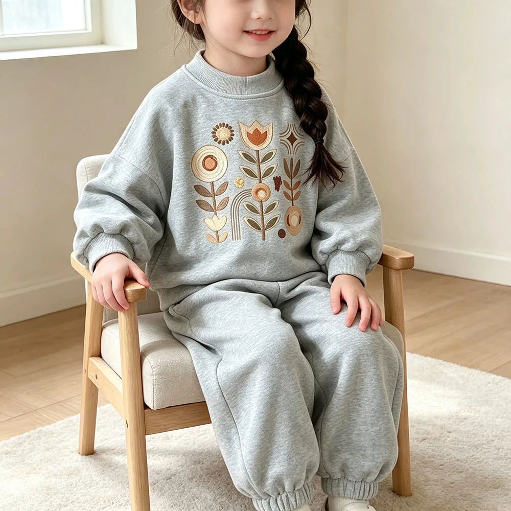 Neue Frühlings- und Herbstmode für Babys und Mädchen, Kinderkleidung, Niedliche Freizeitkleidung, T-Shirt und Hose, 2-teiliges Set, Kleinkind-Sportkostüm, Kinder-Trainingsanzüge – Detail 3