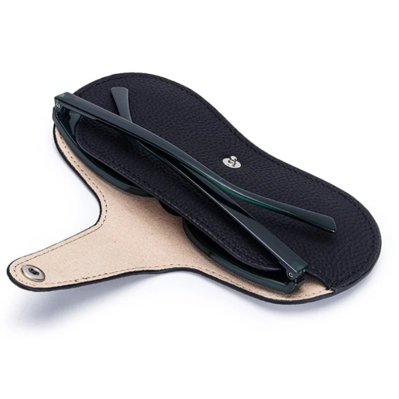 

Glasses Case Holder Portable Slim Sunglasses Pouch Soft Genuine Leather Eyeglasses Bag Eyewear Sleeve For Women Men