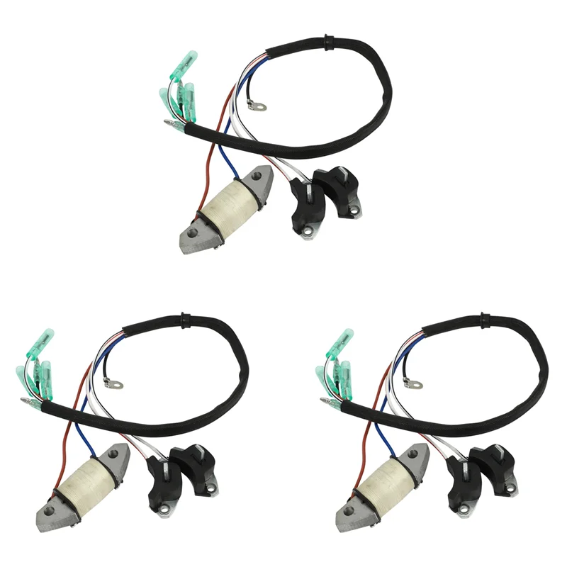 

3X Charge Coil 61N-85543-19 For 2 Stroke 30HP Boat Engine