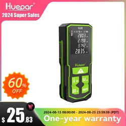 Huepar Laser Distance Meter 60M(100M/120M) Electronic Roulette LCD Digital Rangefinder Trena Metro Measuring Tape Ruler Tools