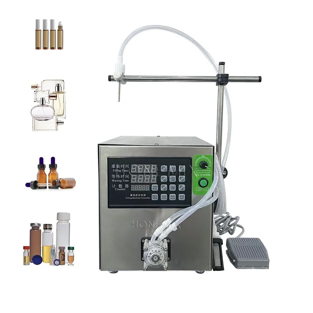 

small 1ml 10ml Ampoule Vial liquid fill filer Various flavor essential oil semi automatic peristaltic pump filling machine