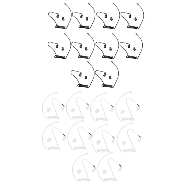

Lot 10pcs Replacement Coil Acoustic Air Tube Earplug For Baofeng Kenwood Motorola ICOM HYT PTT Mic Radio Earpiece Headset