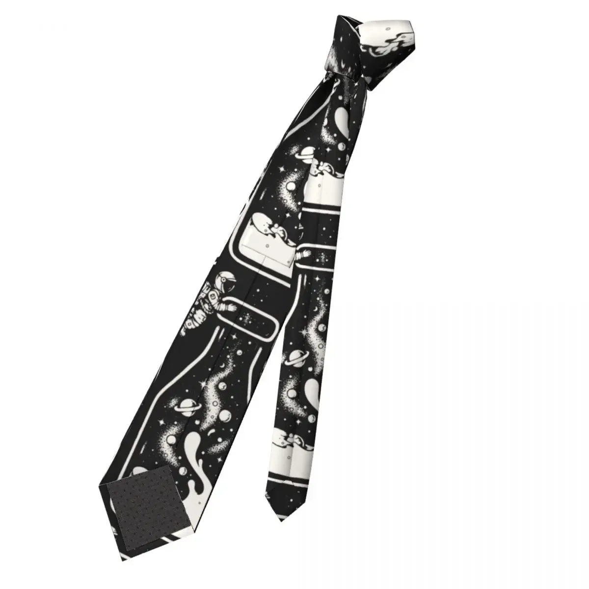 Astronaut Milky Way Neckties Unisex Silk Polyester 8 cm Classic Neck Ties for Men Daily Wear Cravat Business