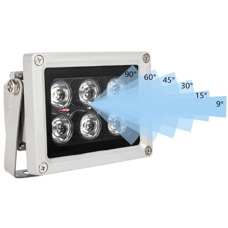 DC 12V IR distanza 6 Led CCTV riempito infrarossi IR Led illuminatori Auto visione notturna luce di riempimento per telecamera di sicurezza CCTV