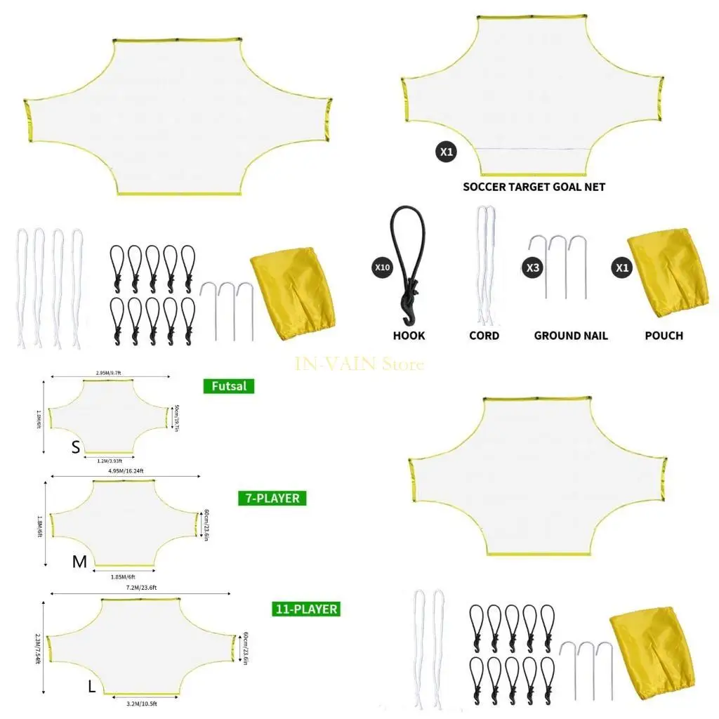 

M5TC Soccer Net Practice Shots Shots Football Training Net Scoring Training Equipment