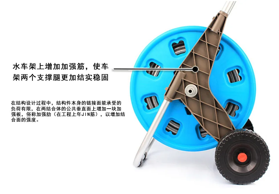 Garden plastic 50 meters water pipe truck water pipe rack\ cold resistance and anti-aging 4 points water pipe labor-saving