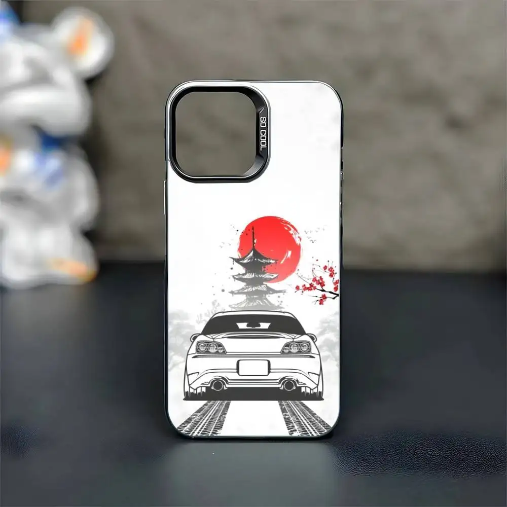 1 قطعة RX7 JDM أساطير السيارات جراب هاتف آيفون 17,16,15,14,13,12,11 زائد ، برو ماكس الأسود ماتي غطاء مقاوم للصدمات