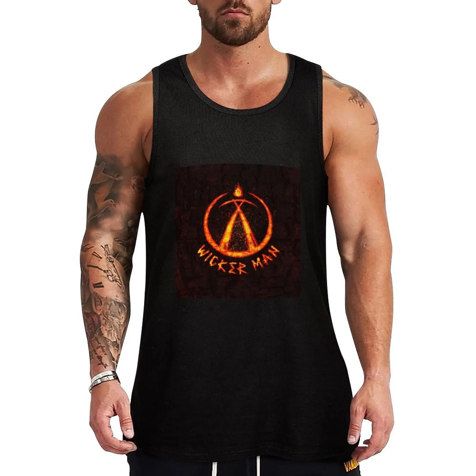 

Wicker man Tank Top Men's summer t-shirt mens gym clothes Men's tops Vest for boy