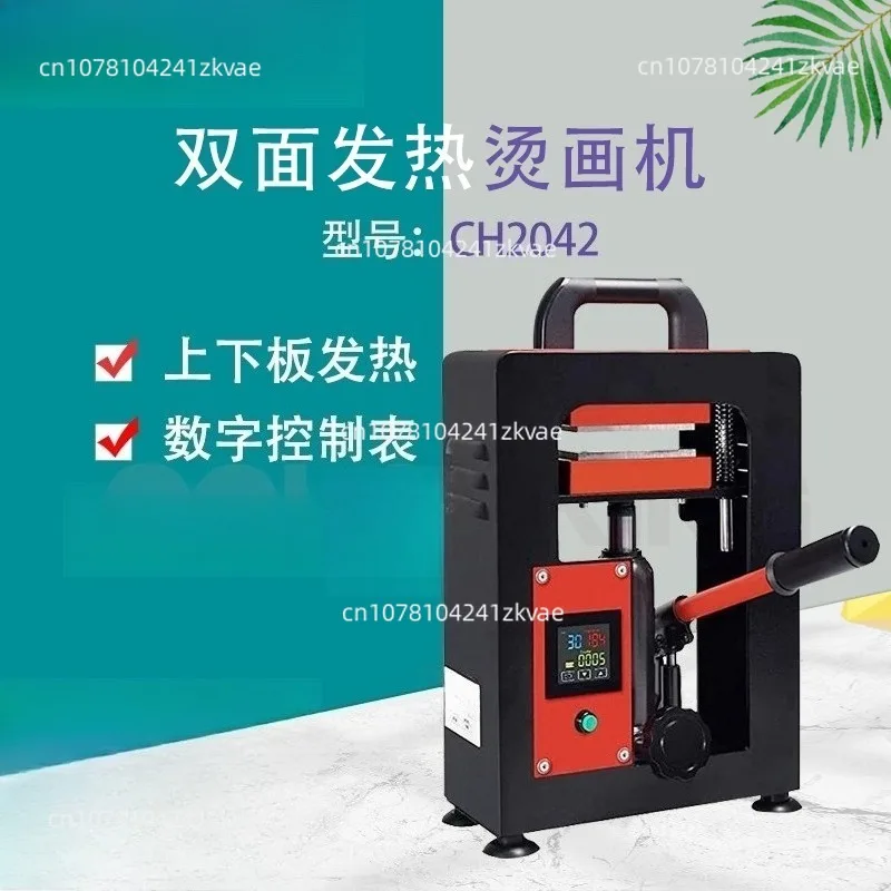 CH2042 آلة نقل الحرارة على الوجهين آلة الراتنج الهيدروليكية اليدوية 5 طن جاك الصحافة الحرارة عالية الضغط