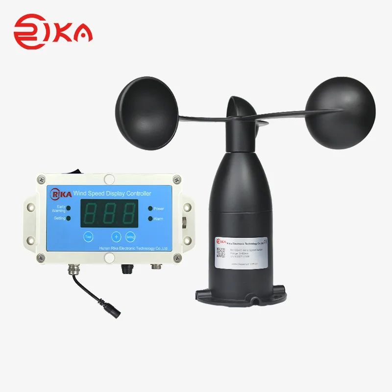 Rika-Sensor de velocidad del viento con cable o inalámbrico, controlador de pantalla para grúa, certificado CE, RK150-01