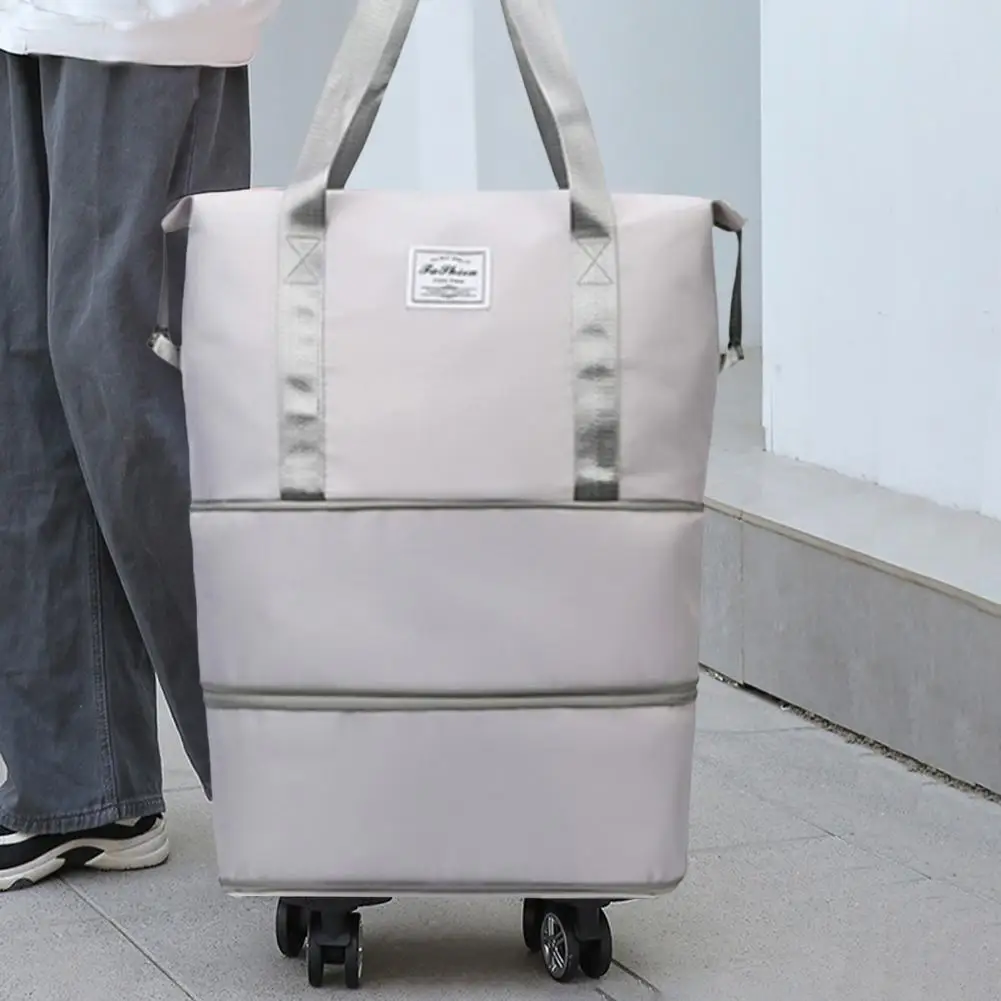 Wear-resistant Rolling Storage Bag Capacity Expandable Rolling Duffle Bag with Wheels Waterproof Suitcase for Travel Foldable