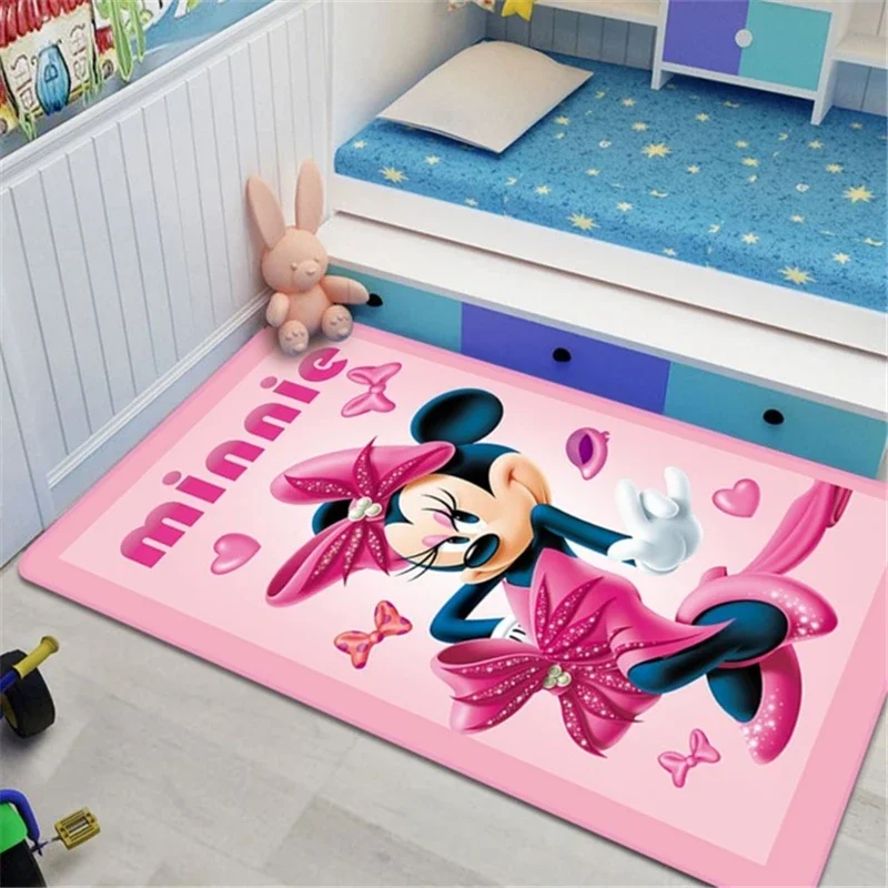 Disney Minnie Baby Play Mat 80x160cm Children Carpet Bedroom Kitchen Carpet Indoor Bathroom Mat Play Mat Baby Gym