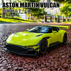 Coche de juguete Aston Martin VULCAN para niños, escala 1:32, simulación de Vehidles de aleación, regalo con luz de sonido en miniatura Voiture X53