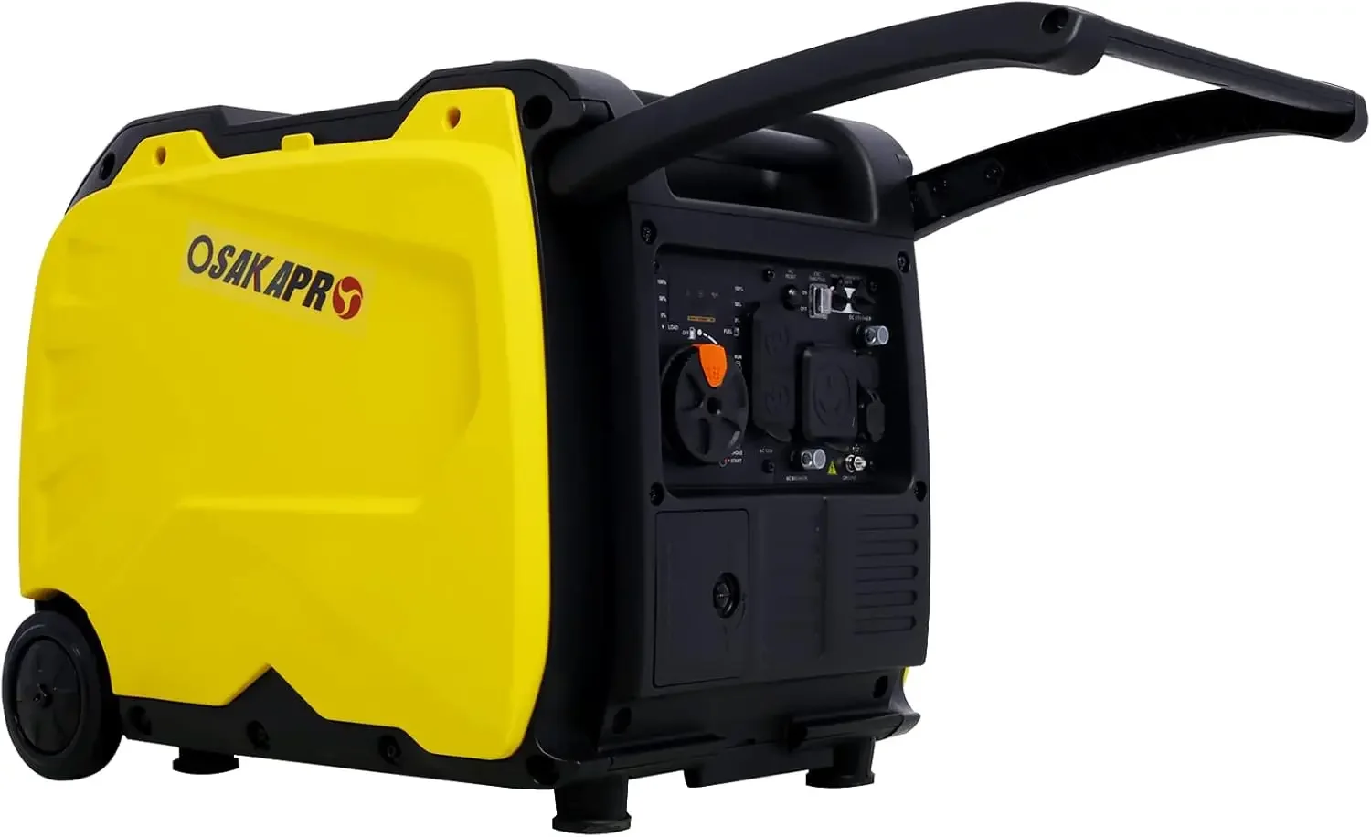 Super Quiet Inverter Generator 4500w Portable Generator Electric Start, Foldable Handle with Wheel