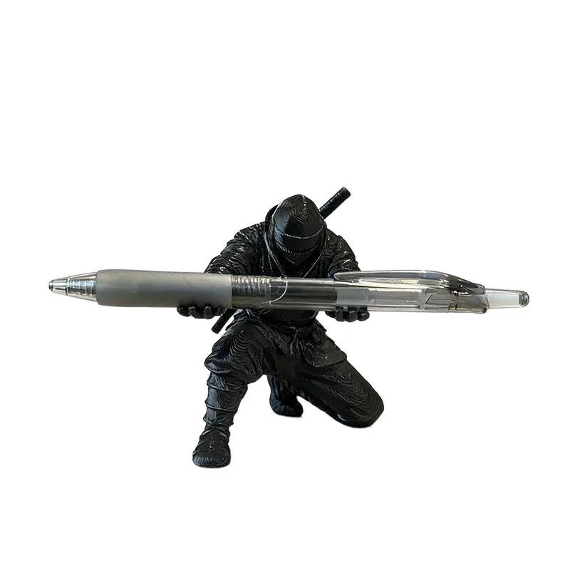 Ninja Figure Pen Holder 3D Printed Ornament Creative Desk Organizer Stationery Storage Stand Home Decor Cool Art Decoration view 4