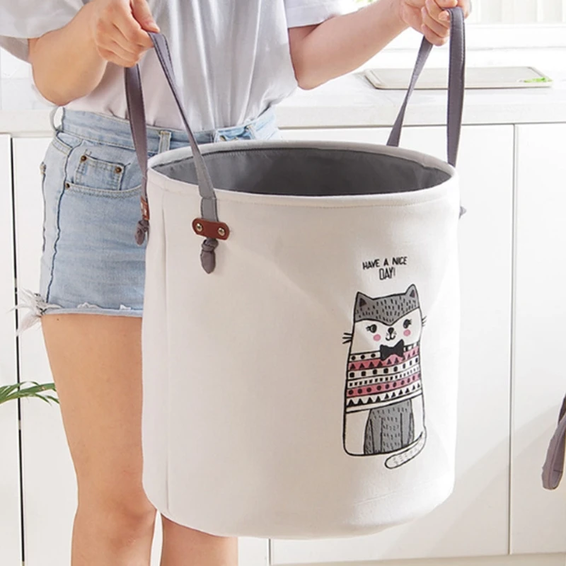 Freestanding Laundry Basket with Handle Collapsible Large Clothes Toy Storage Dropshipping