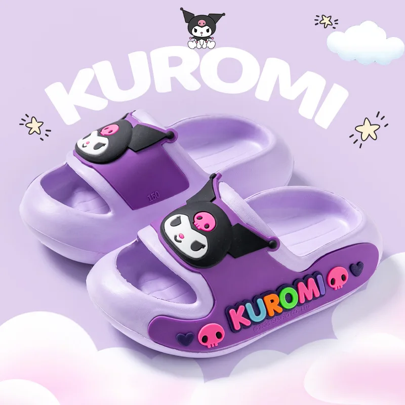 

2025 New Sanrio Kids Summer Sandals Boys Girls Indoor Non Slip Flip Flops Parent Child Slippers