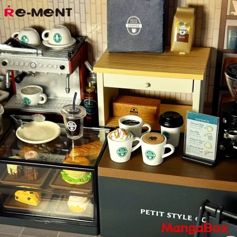 REMENT Box Egg PETIT STYLE COFFEE Miniature Coffee Shop Playset Collectible Toy with Cake & Food Ideal for Collectors And Play view 2