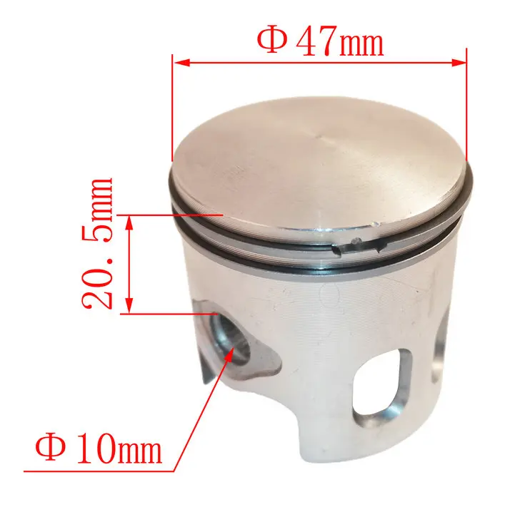 Performance Cilinderset 2V 80 Voor Fietsmotor F80 47Mm 80cc