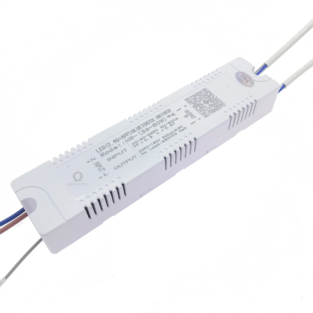 2.4G RF Remote & Aplikasi Kontrol Cerdas AC220V LED Driver 240mA 36-50Wx4 DC90-150V Lampu Langit-langit Transformator Sumber Daya