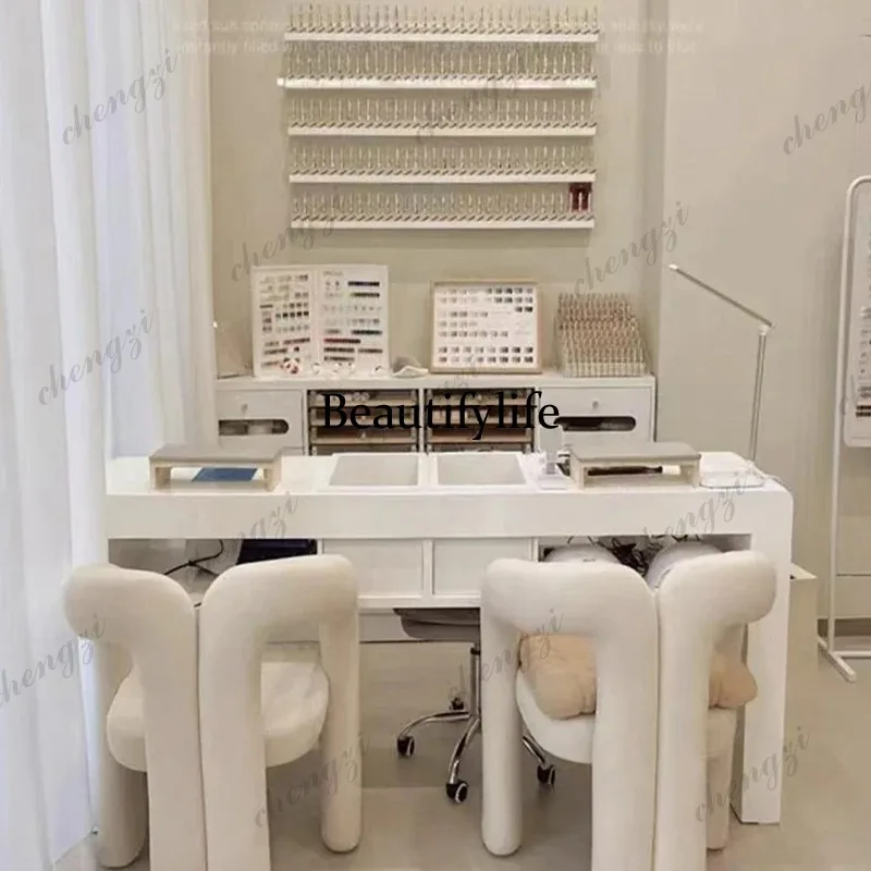 

P182 Trendy Smooth Manicure Nail Table Elegant And Subtle Modern Minimalist Manicure Nail Table Classic Cute Mesa Salon Furnitur