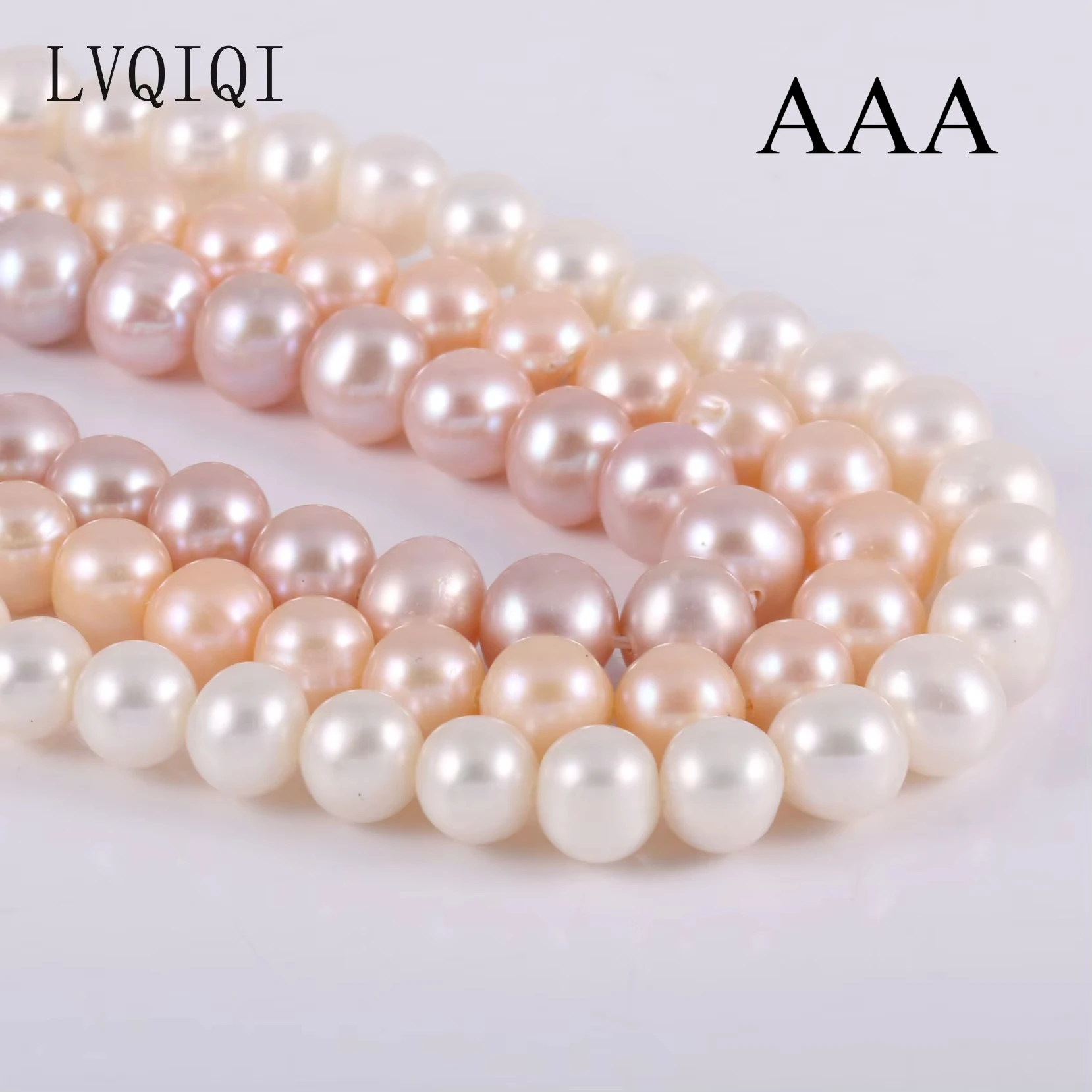 

AAA LVQIQI Natural Freshwater Pearl Beads High Quality 36cm Punch Loose Bead for DIY Elegant Necklace Bracelet Jewelry Making