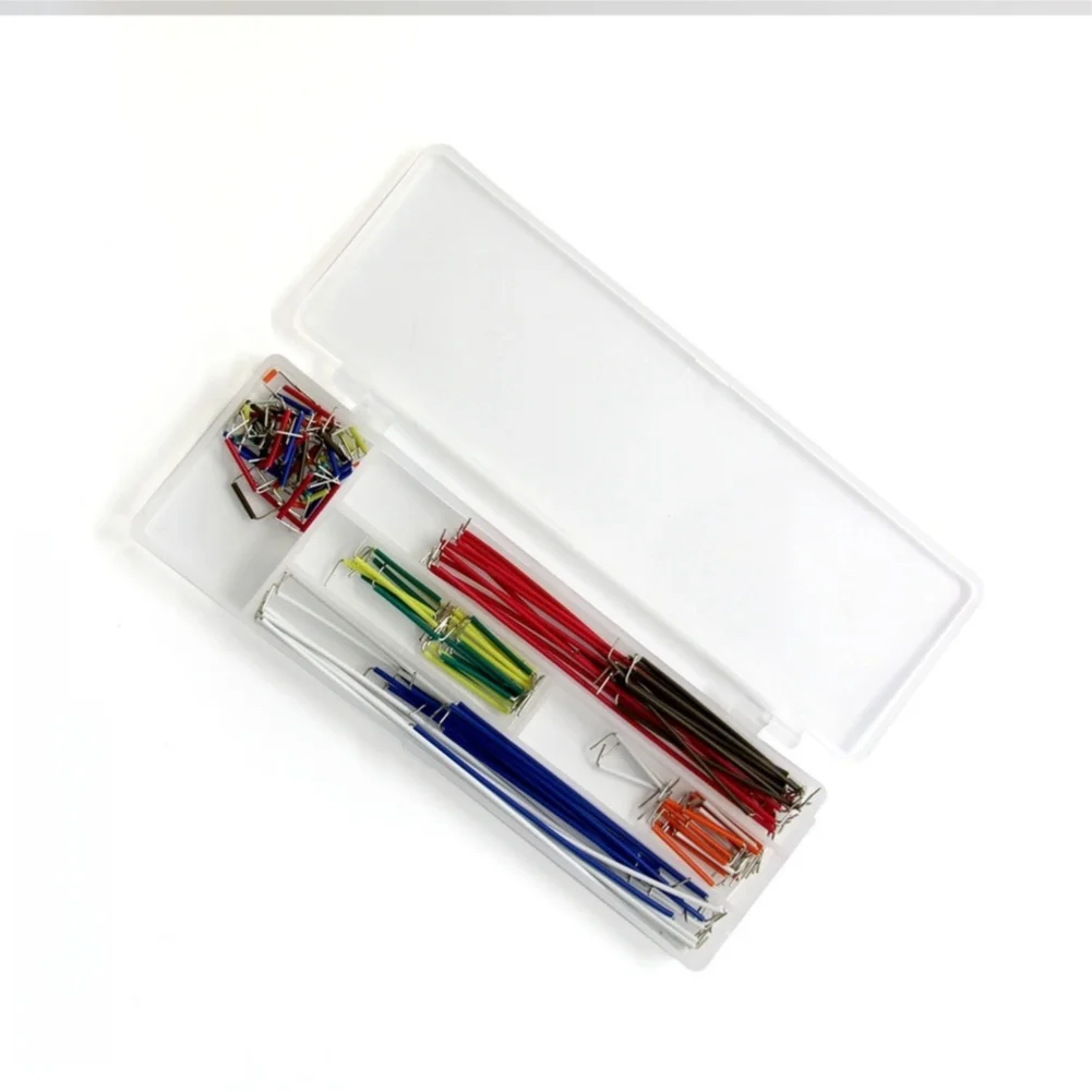 For Jumper Wires Kit 140 pcs for Breadboard Electronic Circuit Prototyping Preformed with Plastic Housing and Metal Core