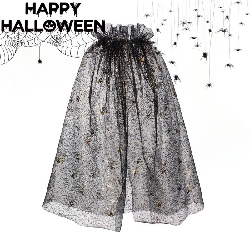 

ОТ Халат Паука Bla Veil Плащ Паука Без Шляпы Ролевые Игры Детский Халат Хэллоуин Плащ Полиэстер Материал