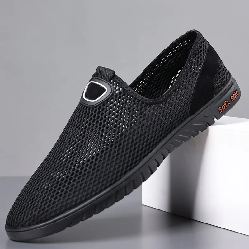 MAEDEF Sneakers for Men 2024 Summer Breathable Mesh Casual Walking Shoe High Quality New Design Slip-On Driving Men Lazy Shoes