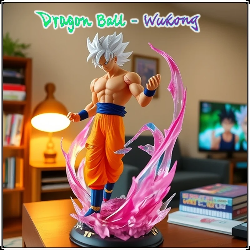 Dragon Ball Anime Periphery Free Ultimate Intent Gong Sun Wukong White Hair Saiyan Model Handmade Anime Trendy Play Ornament