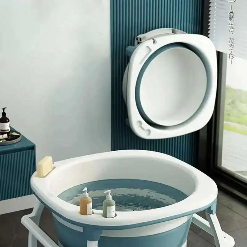 

Бытовая портативная ванна для взрослых, складное высокое ведро для ванны, маленькая квартира, гидромассажная ванна, большое ведро для ванны, легкая роскошная детская ванна