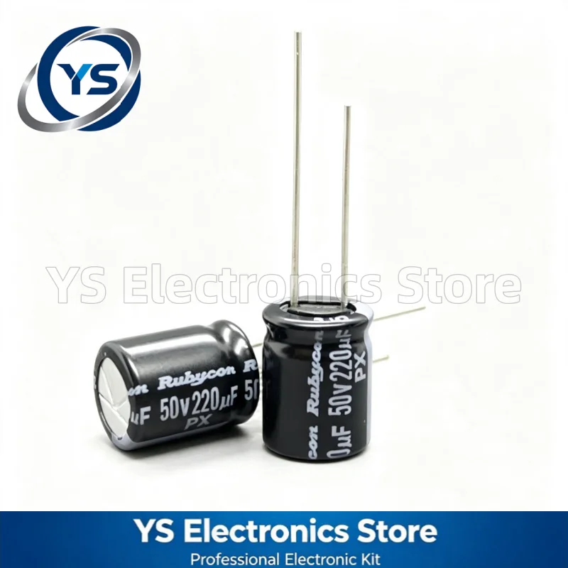 Rubycon PX Series 50V220UF 10x12.5mm 50PX220MEFC10X12.5 220UF50V 50V 220UF Electrolytic Capacitor Brand New Original 20%