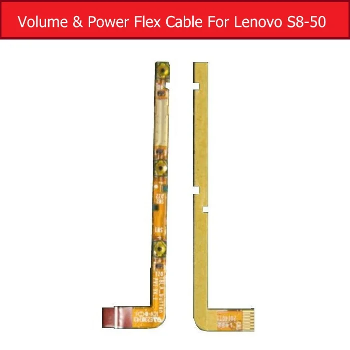 

100% Genuine Volume & Power flex cable For Lenovo Tab S8-50 side keypad button flex ribbon tablet replacement parts