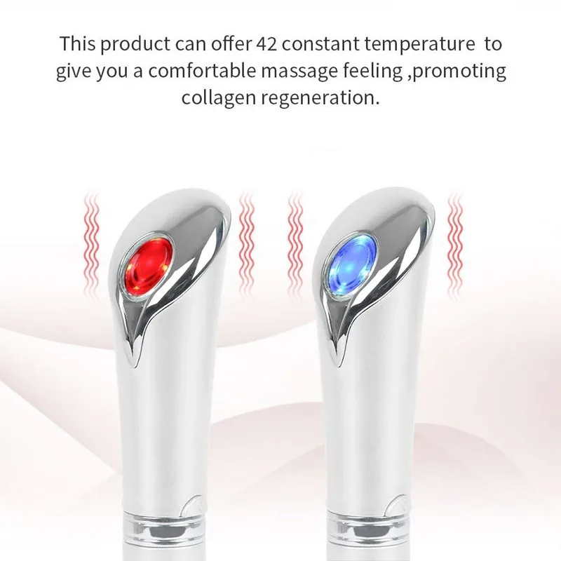 Gezicht Oog Massager Huidverzorging Derma Roller Led Lichttherapie Apparaat Oog Warme Schoonheidsapparatuur