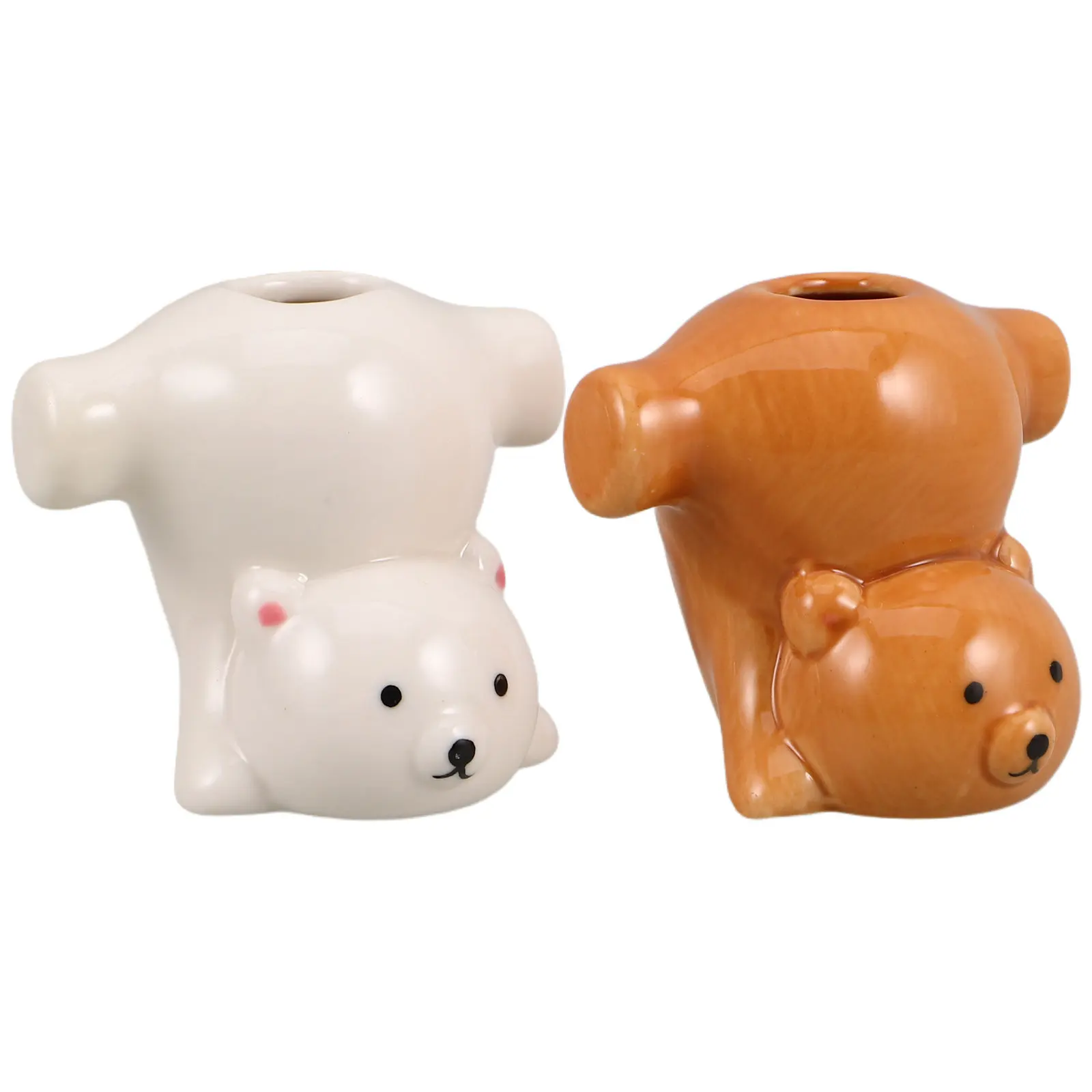 Kawaii Cartoon Animal Toothbrush Holder with Drainage & Non-Slip Base for Bathroom Toothpaste and Toothpick