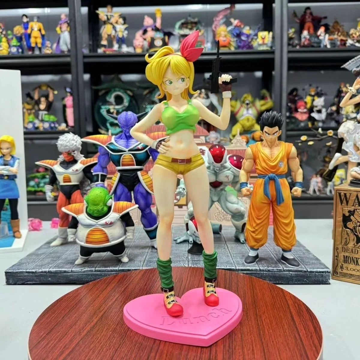 ドラゴンボールランチアニメフィギュア,ギャルブロンドヘアver,スタンドアップモデル,PVCおもちゃギフトコレクション,30cmアクションフィギュア