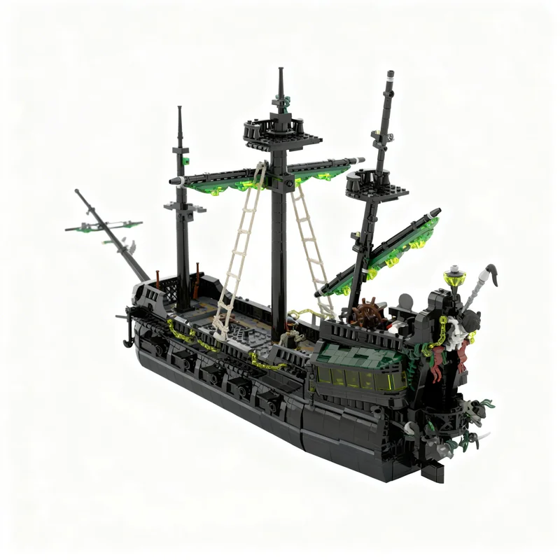 3317pcs MOC Pirates Ship The Damned Model Building Blocks Christmas Gift Architecture Toy Education Art DIY Collection Craft