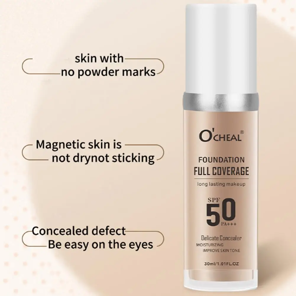 Long Lasting Thermostatic Liquid Foundation Oil Control Brightening Not Fading Concealer Face beauty Makeup Cosmetic