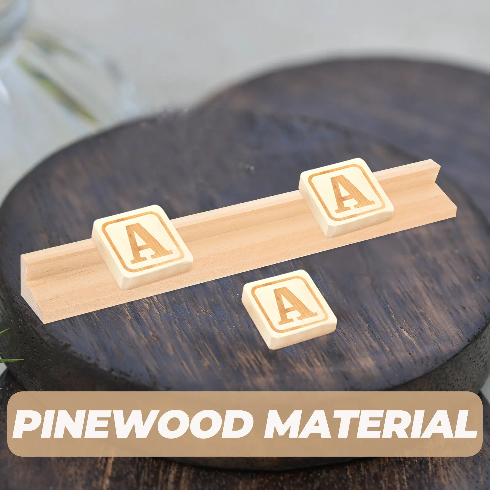 10Pcs Wood Letters Display Stand English Letters Base 19Cm Color DIY Crafts Decoration Learning Cognitive Environment