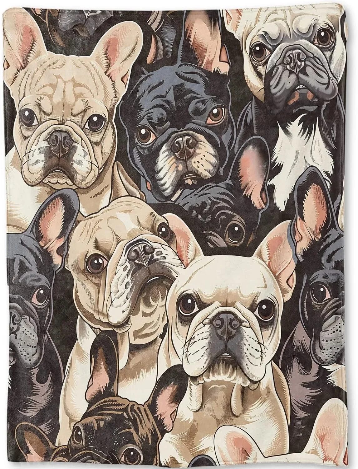

Мягкое одеяло с милым принтом французского бульдога — идеальный подарок для любителей собак, друзей, семьи, дивана, кровати, автомобиля, кемпинга, всесезонного