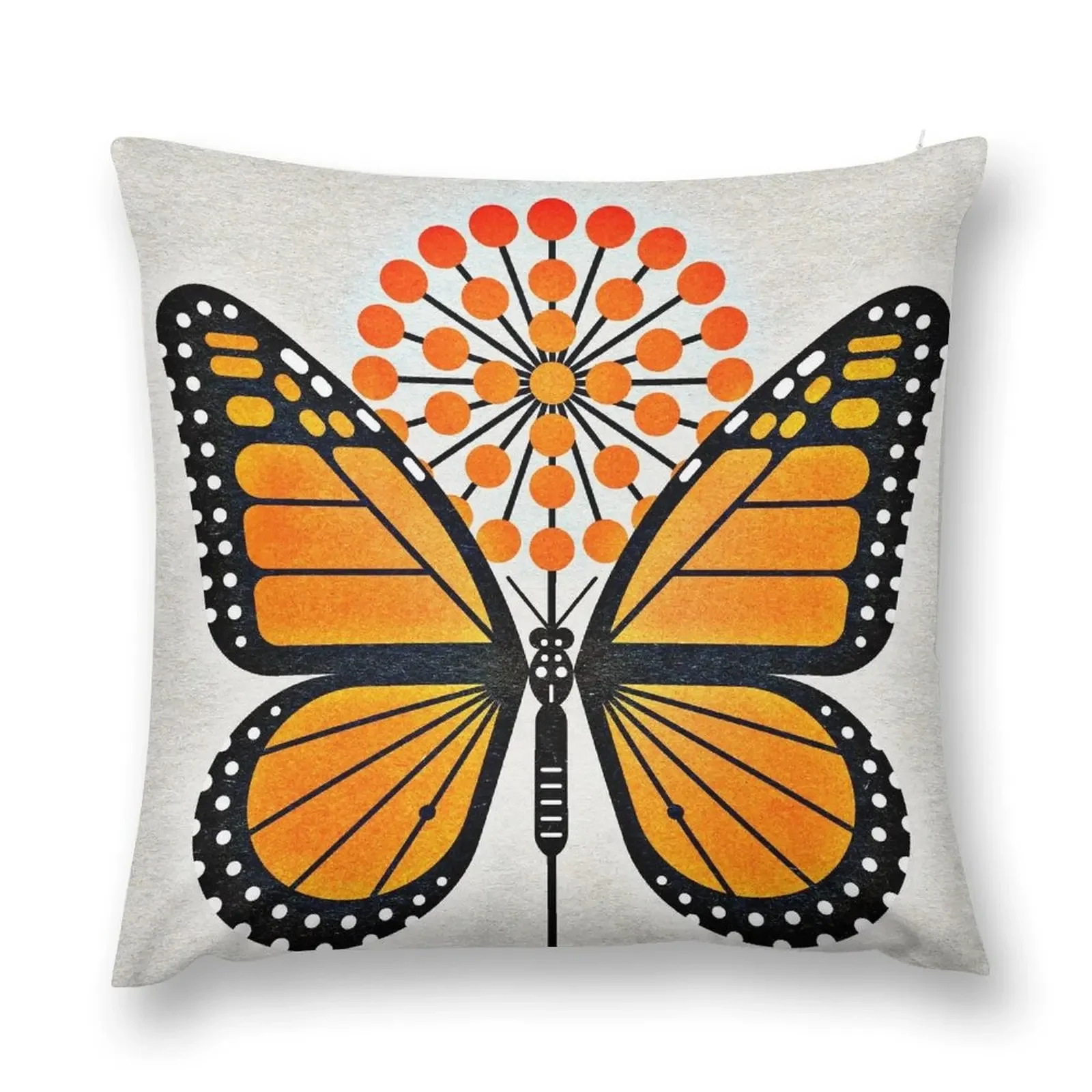 

Monarch and Milkweed Throw Pillow Decorative Pillow Covers For Sofa Christmas Pillows pillow