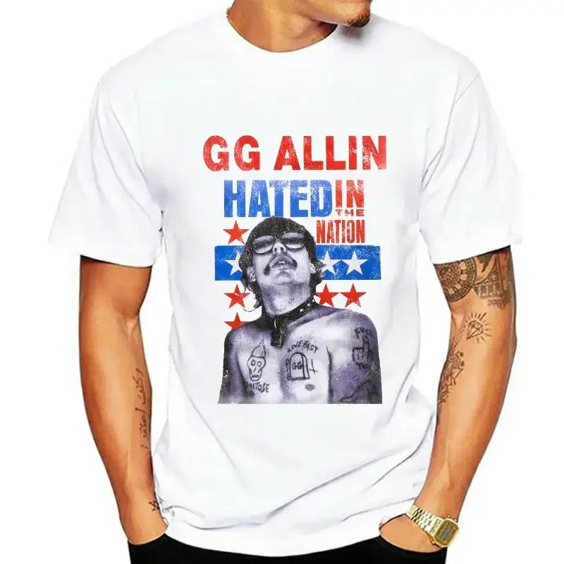 Summer Short Sleeves T-Shirt Fashion T SHIRT GG ALLIN PUNK ROCK MURDER JUNKIES HATED IN THE NATION CULT VINTAGE RETRO