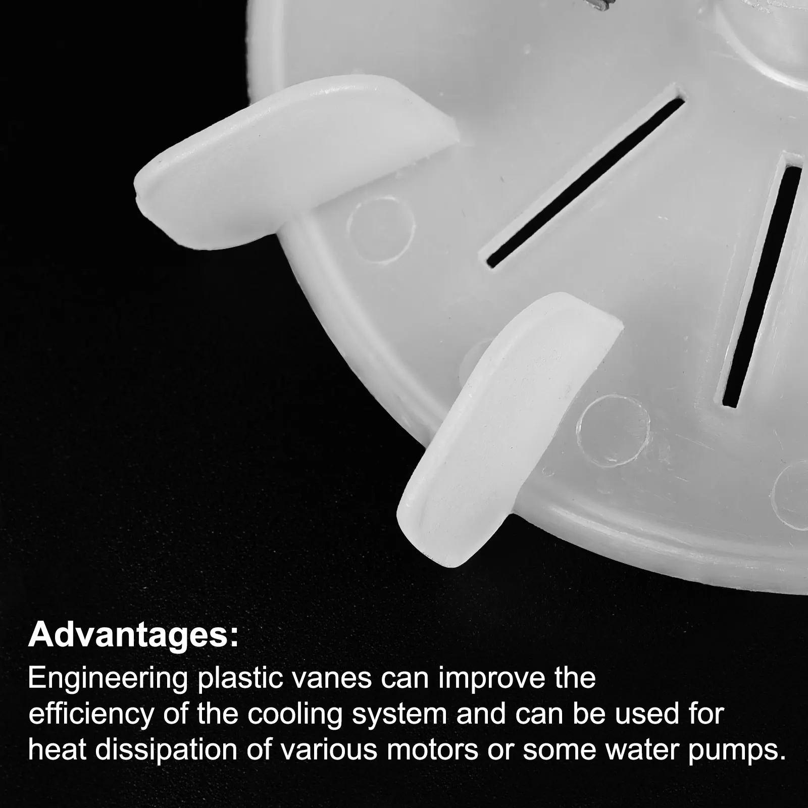 2 Stück 10 Laufrad Kunststoff Motor Lüfterflügel Wärmeableitung Flügel Rundrad 13-14 mm Innendurchmesser Weiß