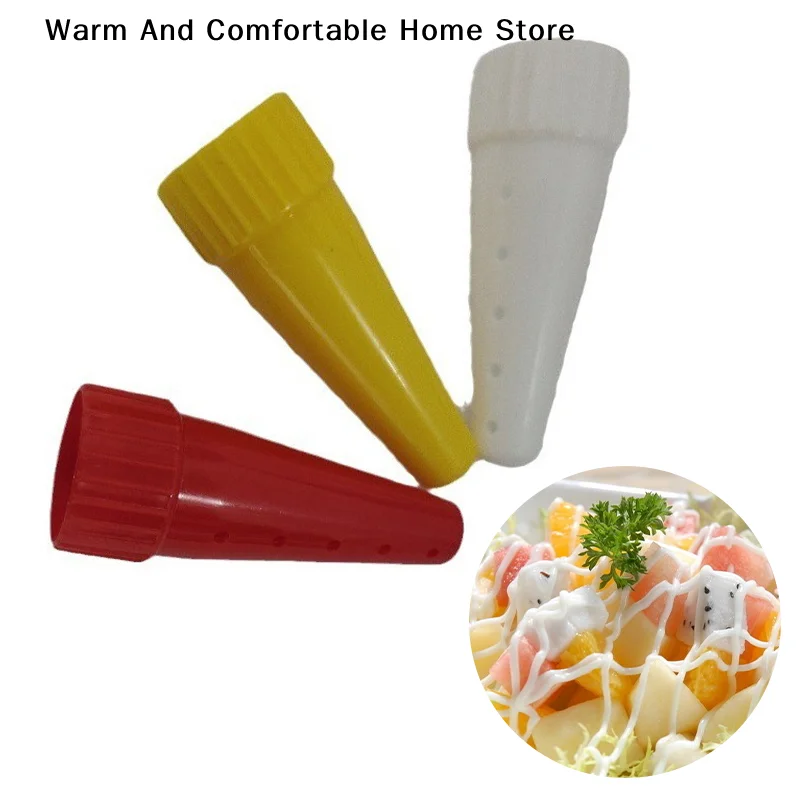 【SE】3 Pcs/Set Salad Dressing Dispensers Ketchup Squeeze Bottle Plastic Syrup Dispenser Great For Ketchup, Salad, BBQ Sauce