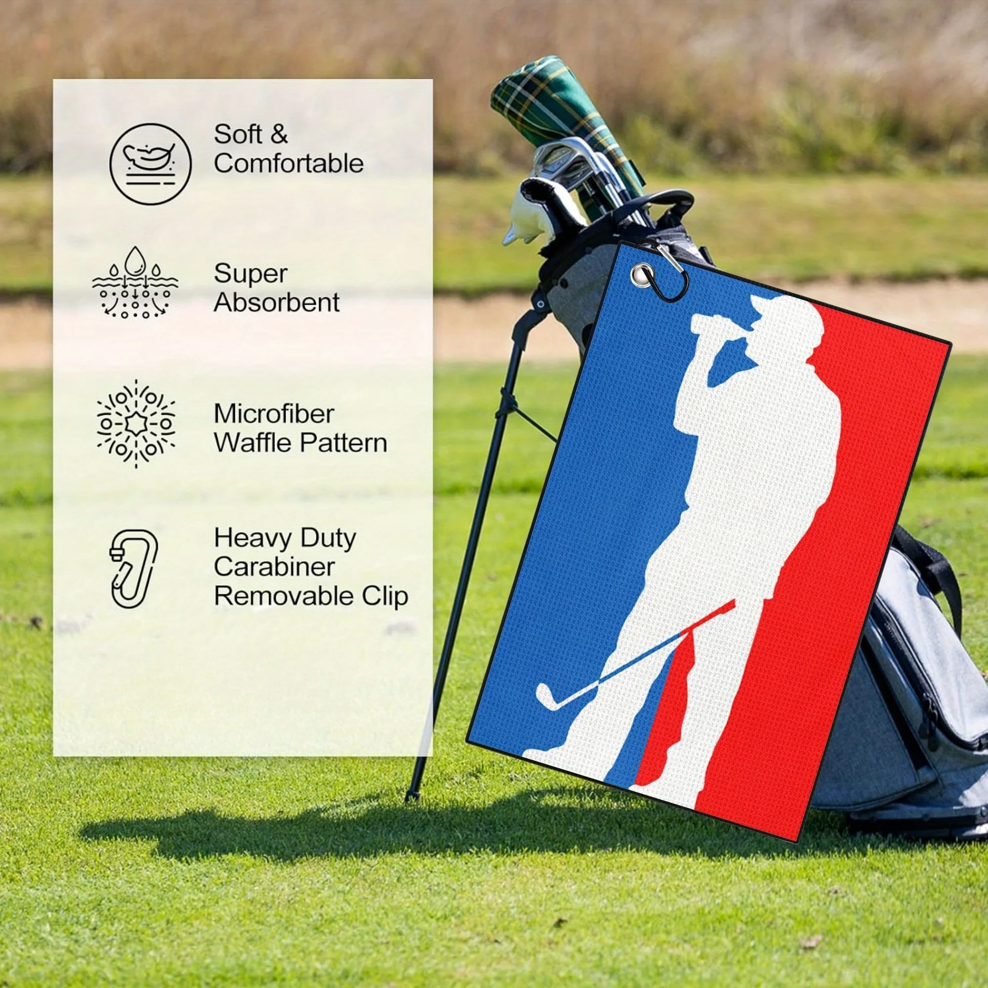 Funny Golf Towel Printed Golf Towels for Golf Bags with Clip Golf Accessories Funny Golf Christmas Gifts for Men Golfers Husband