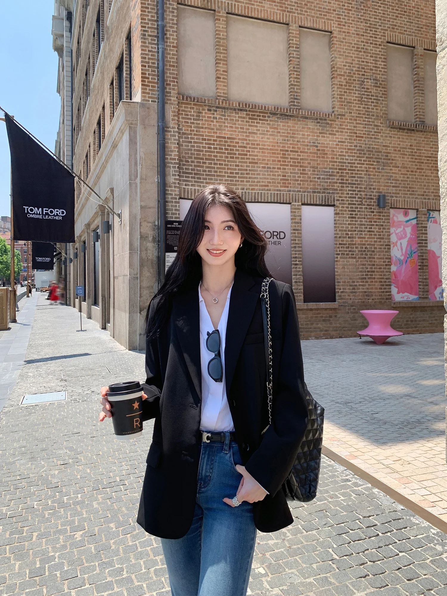 

Bla повседневный женский костюм Jaet, свободный крой, дизайн с подплечниками, весна-осень, высококачественная верхняя одежда, пальто