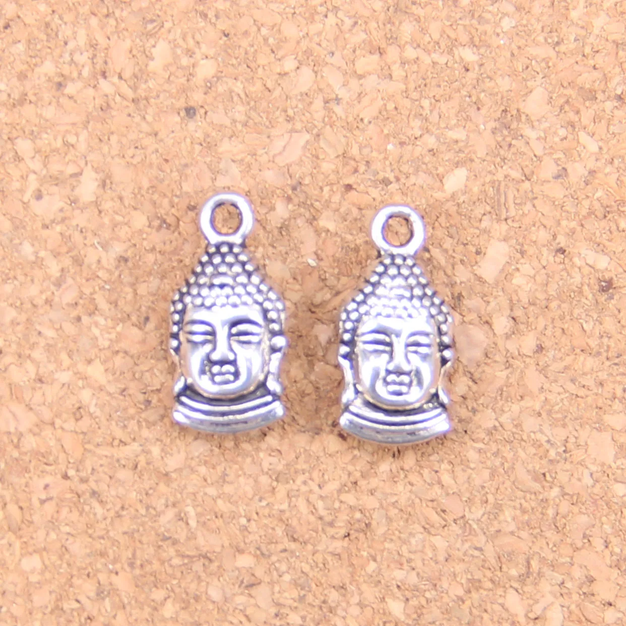 76pcs Charms Buddha Head 16x8mm Antique Pendants,Vintage Tibetan Silver Jewelry,DIY For Bracelet Necklace