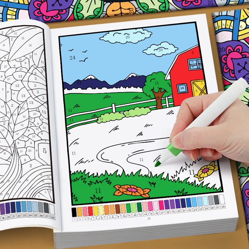 Adult Color By Number Coloring Book, Intricate Pattern Number Coding Coloring Pages, Anxiety Reducing Creative Art Activity Book