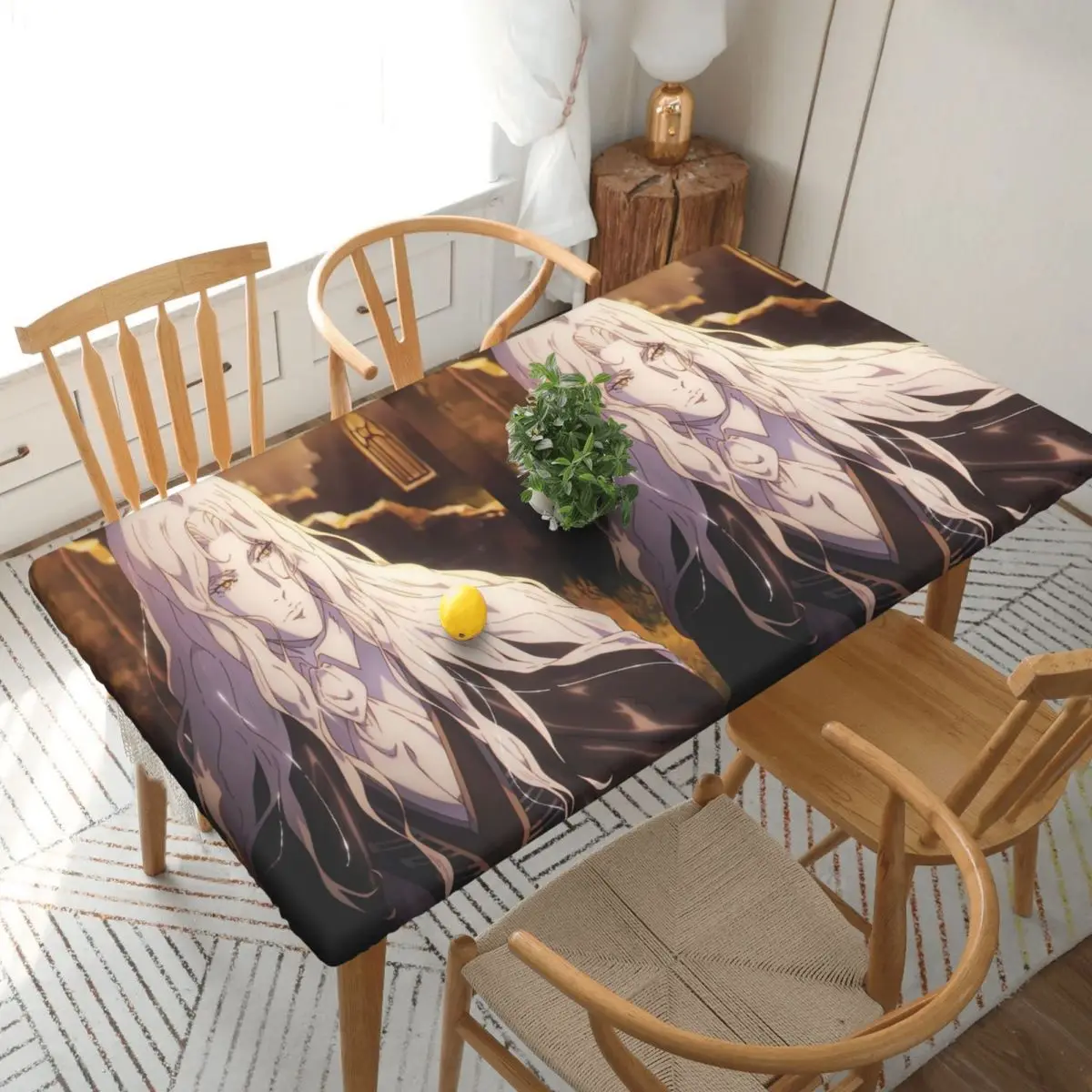 Alucard Castlevania Nocturne Custom Rectangular Tablecloth Waterproof Table Cover for Festival Party Decorations Table Cloth